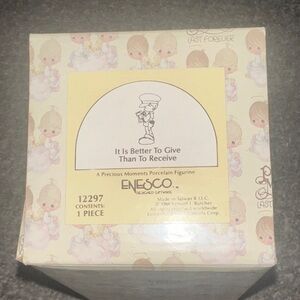 Precious Moments Pastel Yellow and Cream Gift Figurine Box
